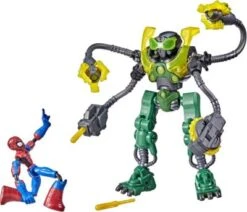 Marvel Spider-Man Bend And Flex Spider-Man Vs. Ock-Bot, 15 Cm Große Spider-Man Figur, 25 Cm Große Ock-Bot Figur Und 2 Projektile, Ab 4