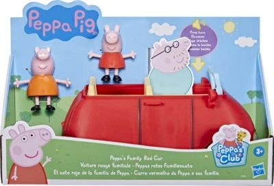 Hasbro Peppa Pig Peppa’s Adventures Peppas Rotes Familienauto Vorschulspielzeug, Sprache Und Soundeffekte, Enthält 2 Figuren, Ab 3 Jahren Geeignet