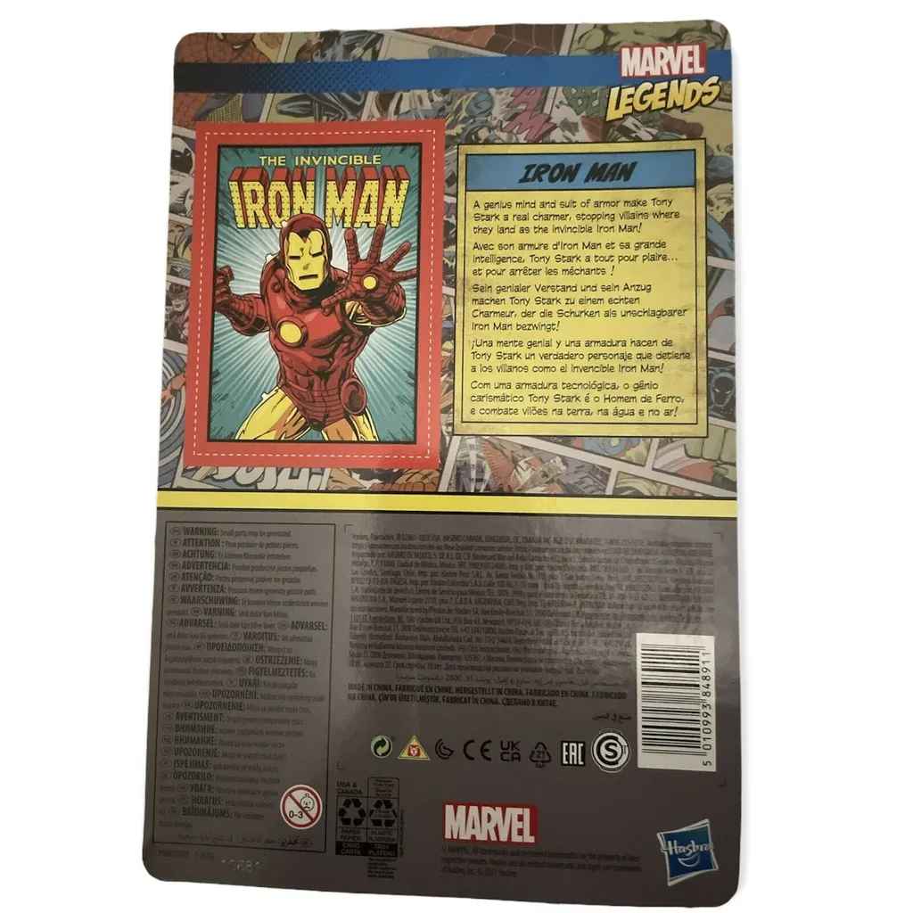 Hasbro Marvel Legends Retro Collection Actionfigur 2022 Iron Man 10 Cm HASF2656 – Bild 6