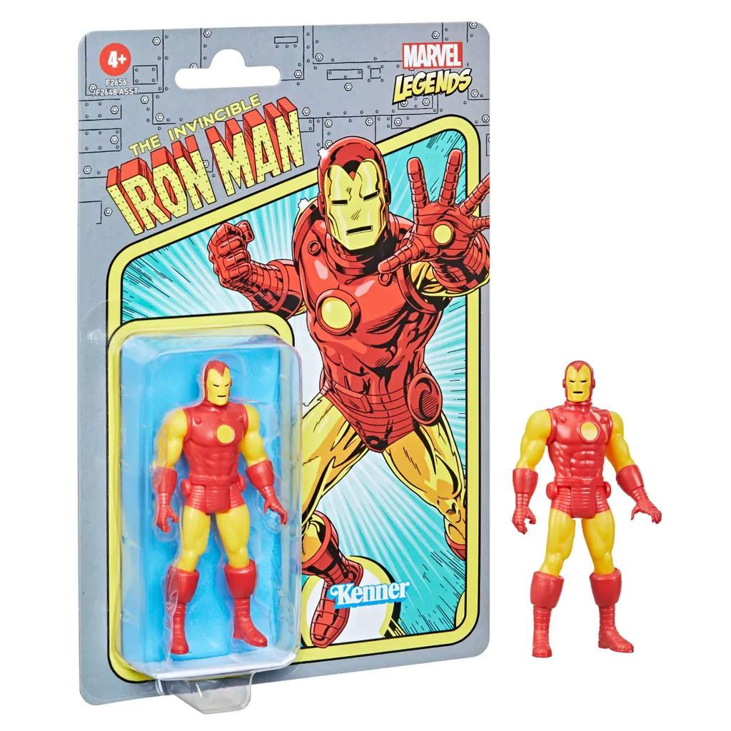 Hasbro Marvel Legends Retro Collection Actionfigur 2022 Iron Man 10 Cm HASF2656 – Bild 3