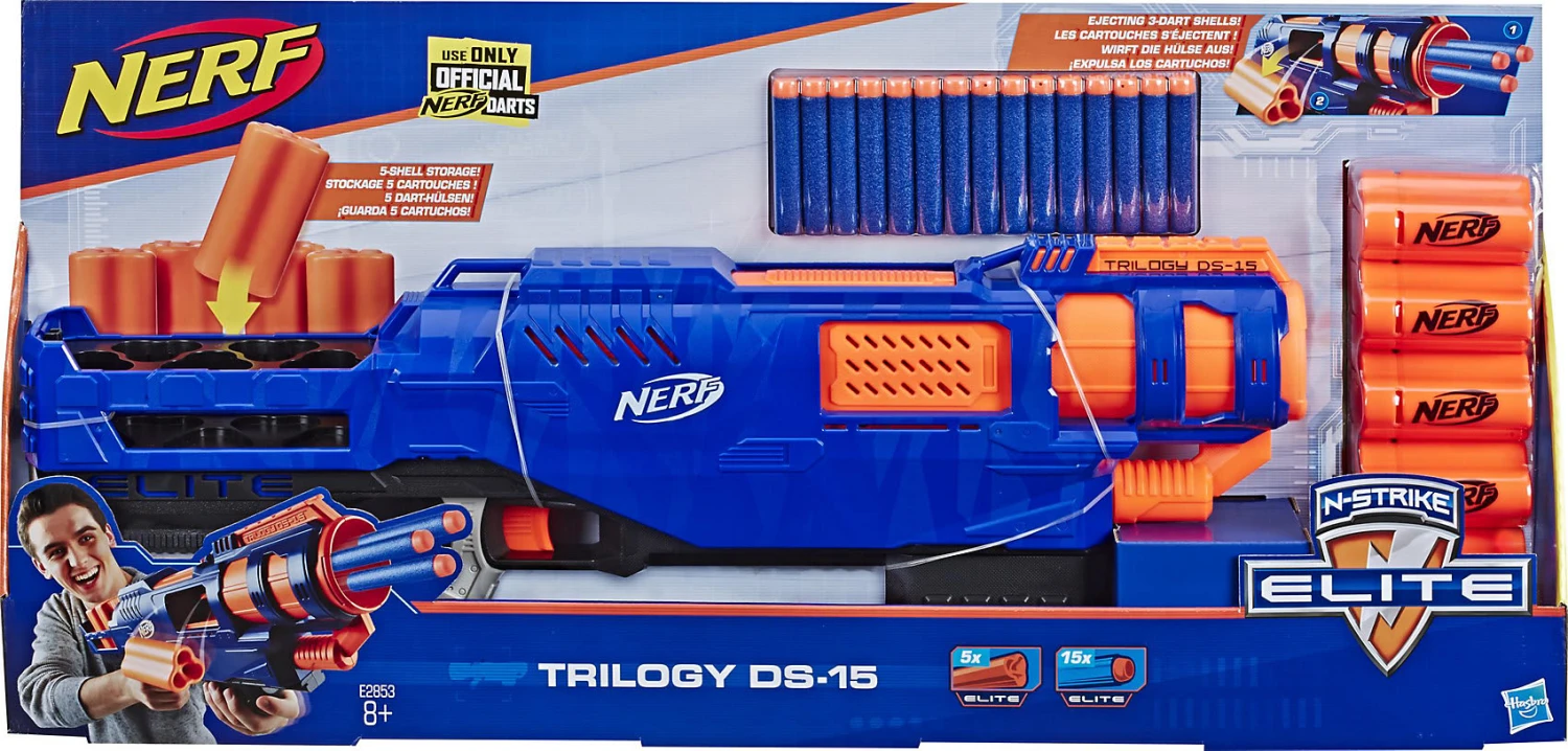 Hasbro Trilogy DS-15 Nerf N-Strike Elite Spielzeug Blaster Mit 15 Nerf Elite... – Bild 4